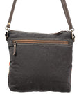 OHLAY KB395 Cross Body Upcycled Wool Upcycled Canvas Genuine Leather women bag western handbag purse