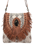 OHLAY MESSENGER Upcycled Wool Upcycled Canvas Hair-on Genuine Leather women bag western handbag purse