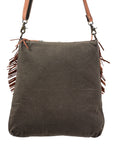 OHLAY MESSENGER Upcycled Wool Upcycled Canvas Hair-on Genuine Leather women bag western handbag purse