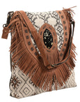 OHLAY MESSENGER Upcycled Wool Upcycled Canvas Hair-on Genuine Leather women bag western handbag purse