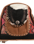 OHLAY KB399 Backpack Upcycled Wool Upcycled Canvas Hair-On Genuine Leather women bag western handbag purse