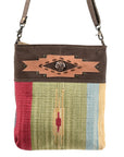 OHLAY MESSENGER Upcycled Wool Upcycled Canvas  Genuine Leather women bag western handbag purse