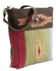 OHLAY MESSENGER Upcycled Wool Upcycled Canvas  Genuine Leather women bag western handbag purse