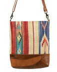 OHLAY MESSENGER Upcycled Wool Upcycled Canvas  Genuine Leather women bag western handbag purse