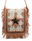 OHLAY MESSENGER Upcycled Wool Upcycled Canvas Hair-on Genuine Leather women bag western handbag purse