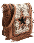 OHLAY MESSENGER Upcycled Wool Upcycled Canvas Hair-on Genuine Leather women bag western handbag purse