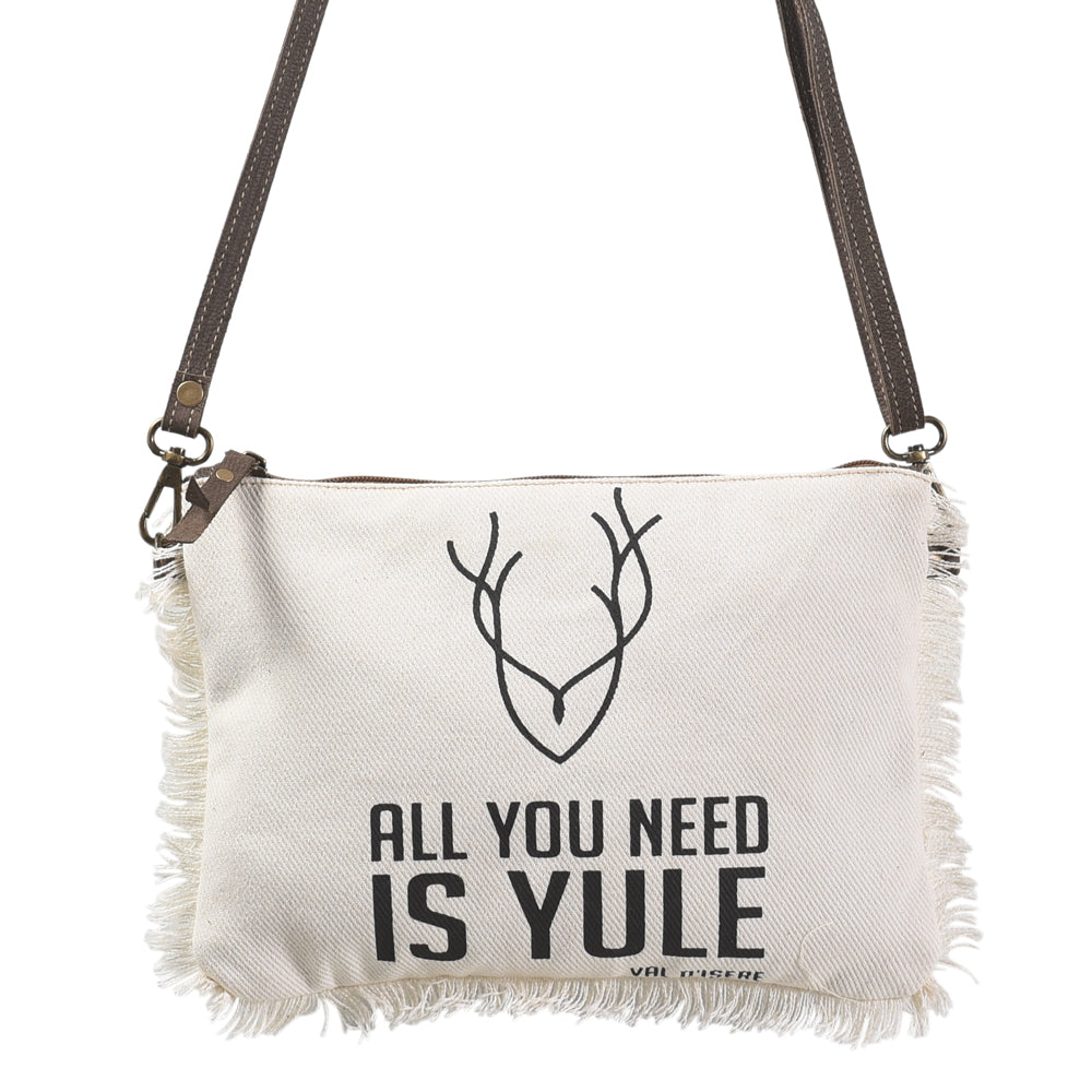 OHLAY KB407 Cross Body Upcycled Canvas Genuine Leather women bag western handbag purse