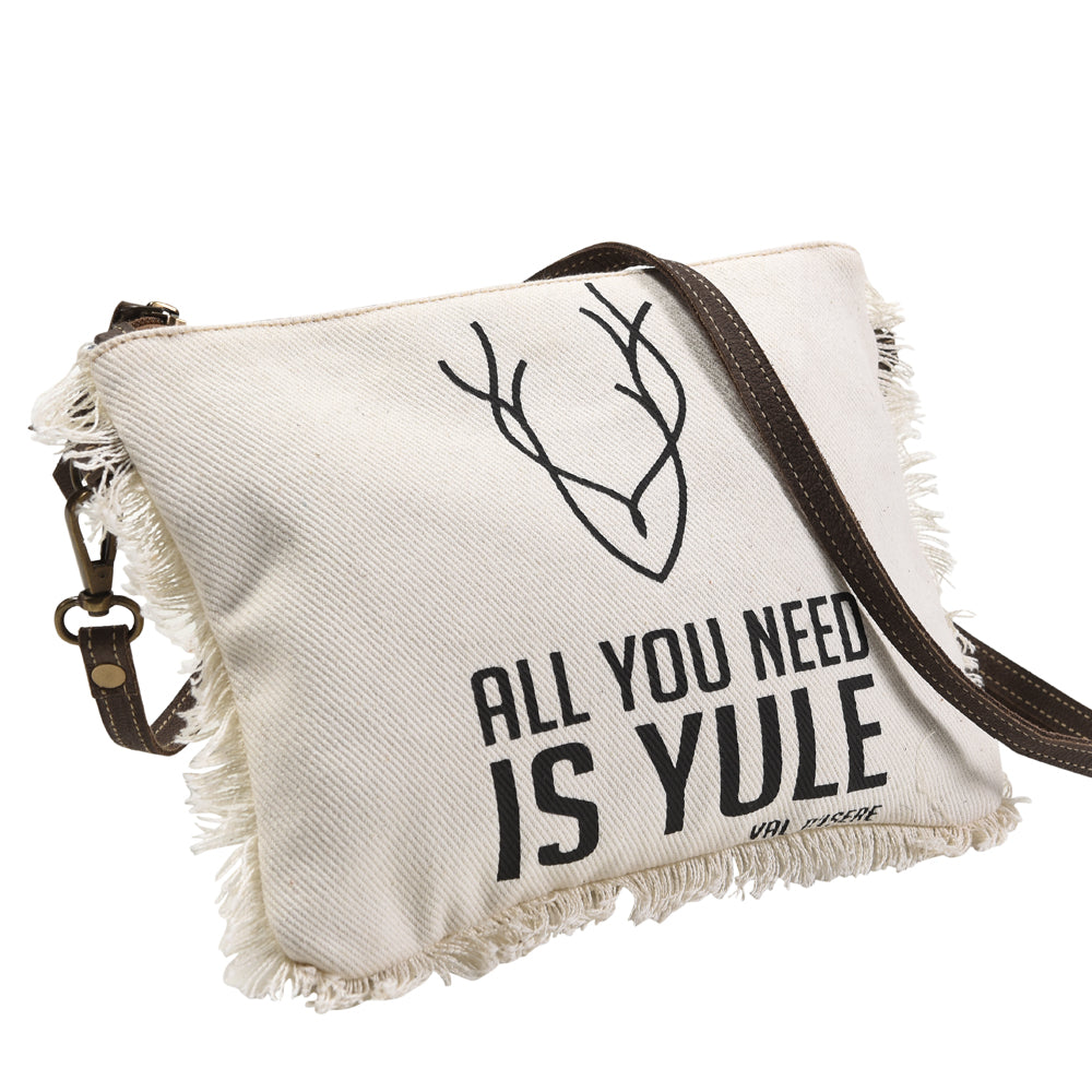 OHLAY KB407 Cross Body Upcycled Canvas Genuine Leather women bag western handbag purse