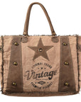 OHLAY KB408 TOTE Upcycled Canvas Genuine Leather women bag western handbag purse