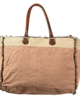 OHLAY KB409 TOTE Upcycled Canvas Genuine Leather women bag western handbag purse