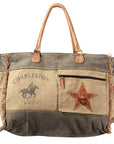OHLAY KB412 TOTE Upcycled Canvas Genuine Leather women bag western handbag purse