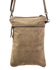 OHLAY KB413 Cross Body Upcycled Wool Upcycled Canvas Genuine Leather women bag western handbag purse