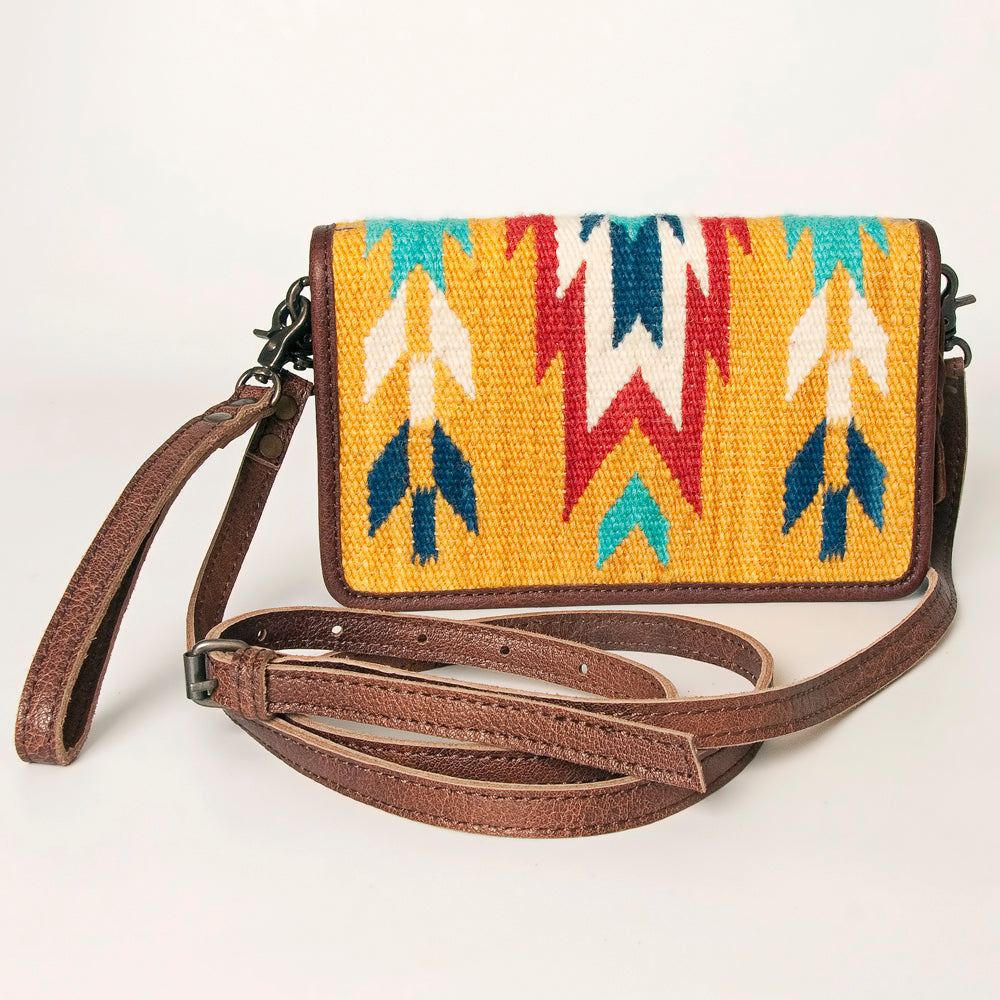 American Darling ORGANISER Upcycled Wool Genuine Leather women bag western handbag purse