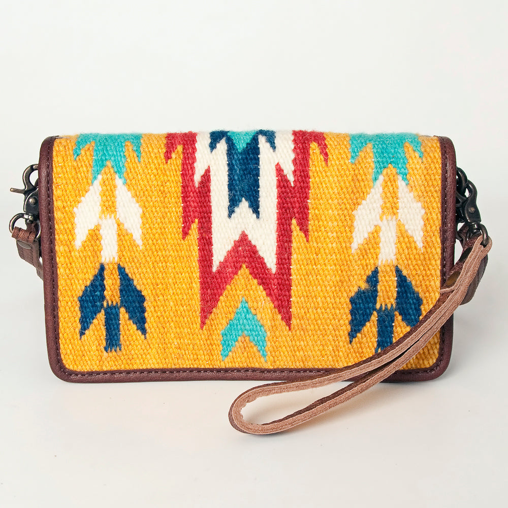 American Darling ORGANISER Upcycled Wool Genuine Leather women bag western handbag purse