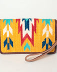 American Darling ORGANISER Upcycled Wool Genuine Leather women bag western handbag purse