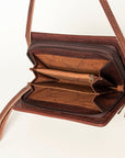 American Darling ORGANISER Upcycled Wool Genuine Leather women bag western handbag purse