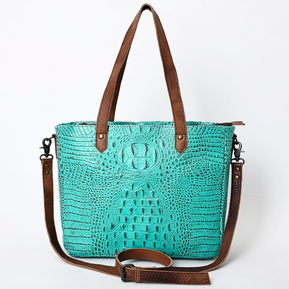 American Darling Crocodile Embossed Genuine Leather Women Bag Western Handbag Purse