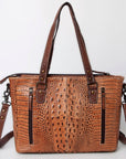 American Darling Crocodile Embossed Genuine Leather Women Bag Western Handbag Purse