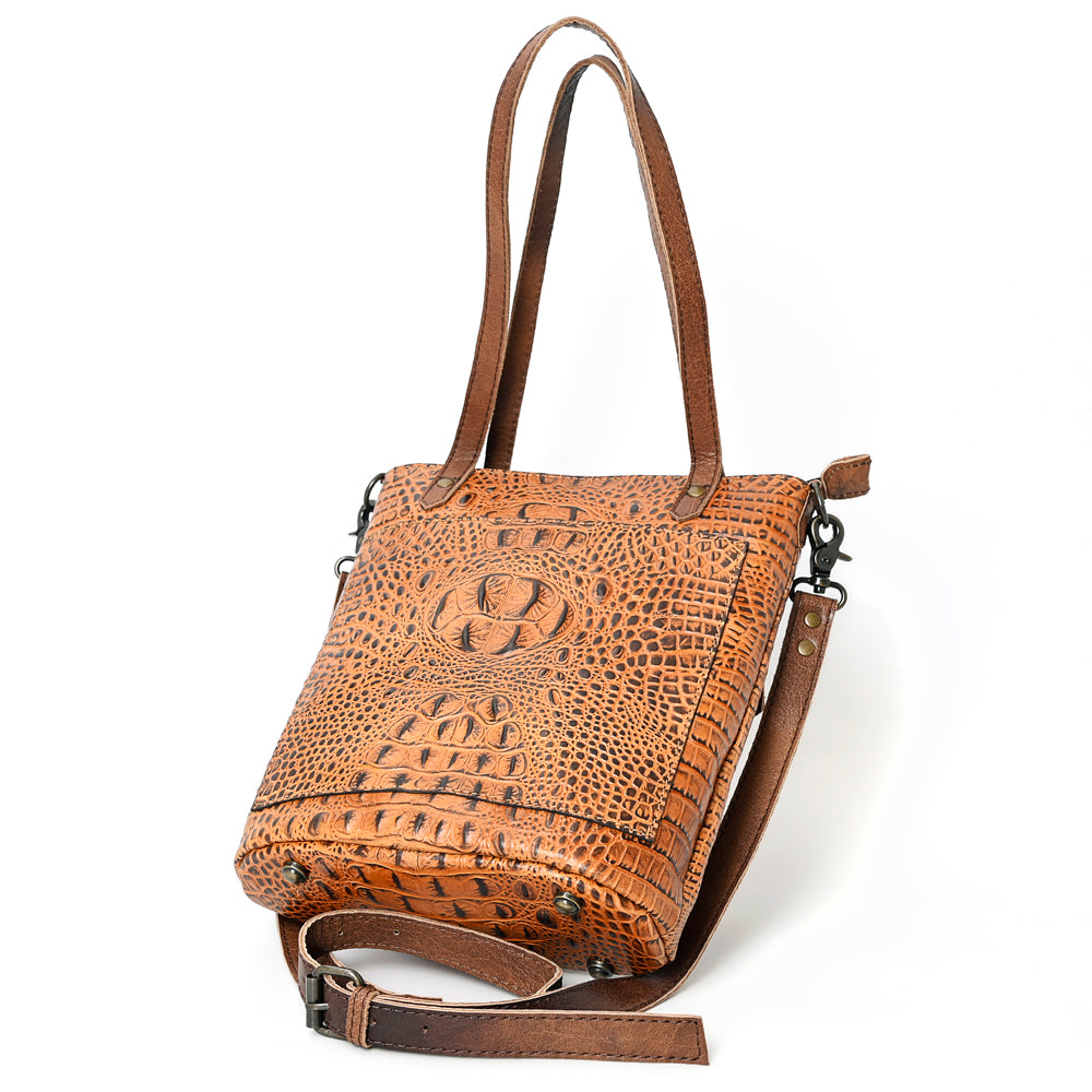ADBG960 American Darling Crocodile Embossed Genuine Leather Women Bag Western Handbag Purse