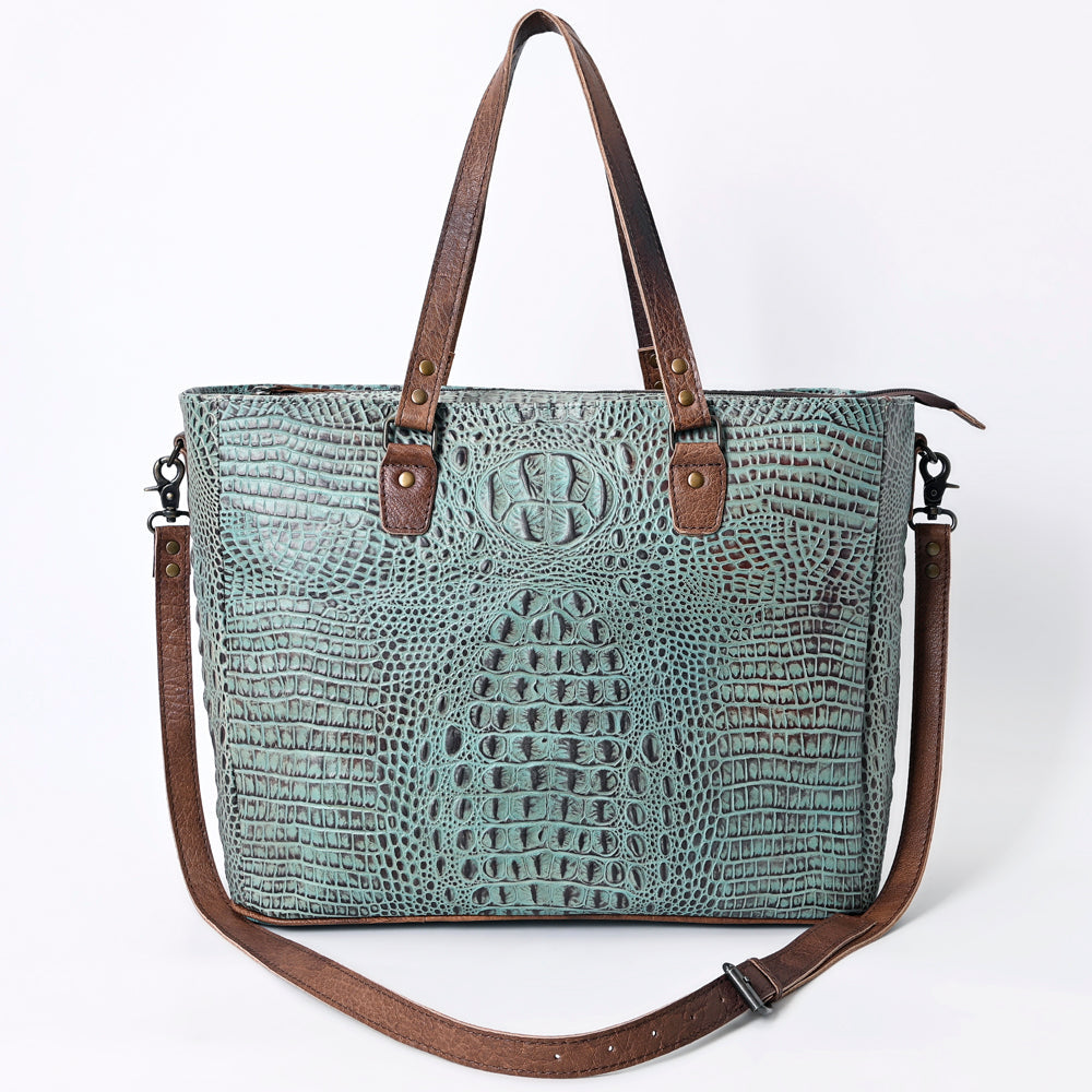 American Darling Crocodile Embossed Genuine Leather Women Bag Western Handbag Purse