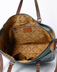 American Darling Crocodile Embossed Genuine Leather Women Bag Western Handbag Purse