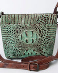 American Darling Crocodile Embossed Genuine Leather Women Bag Western Handbag Purse
