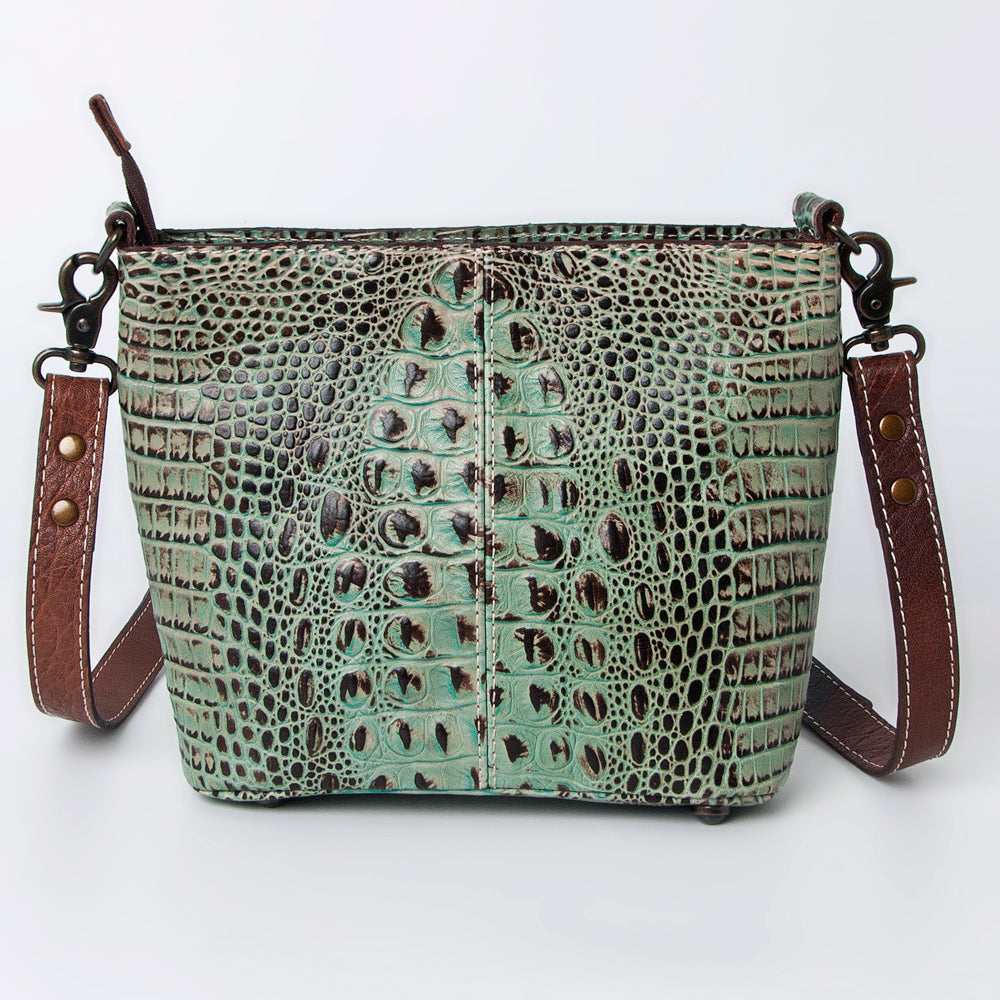 American Darling Crocodile Embossed Genuine Leather Women Bag Western Handbag Purse