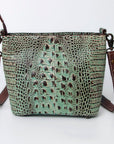 American Darling Crocodile Embossed Genuine Leather Women Bag Western Handbag Purse