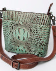 American Darling Crocodile Embossed Genuine Leather Women Bag Western Handbag Purse
