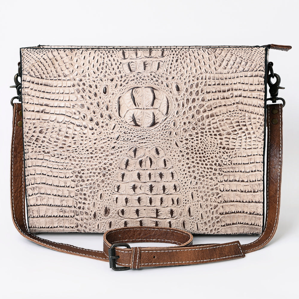 American Darling Crocodile Embossed Genuine Leather Women Bag Western Handbag Purse