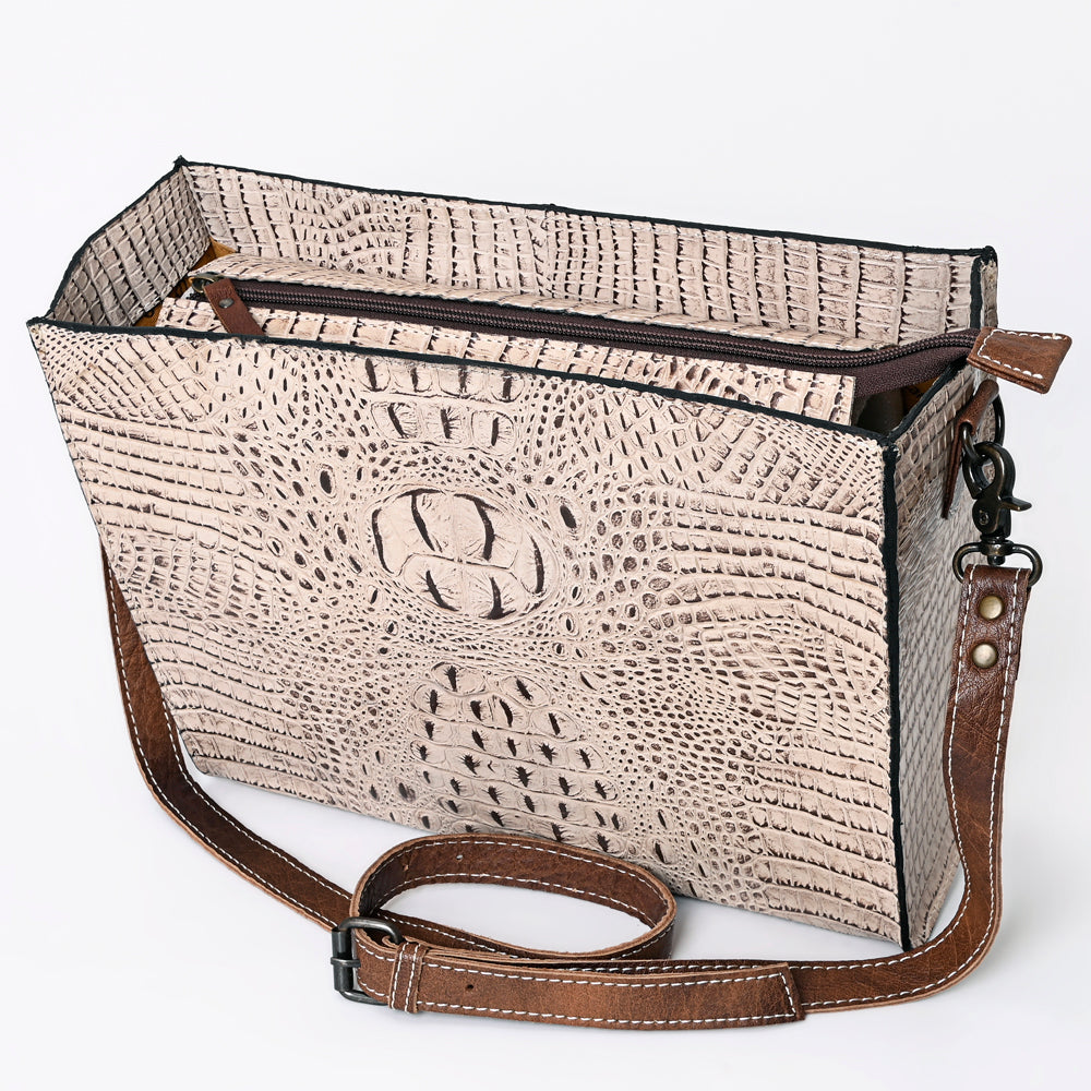 American Darling Crocodile Embossed Genuine Leather Women Bag Western Handbag Purse