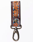 American Darling ADKR210C Hand Tooled Carved Genuine Leather Keyring