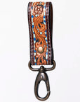 American Darling ADKR210C Hand Tooled Carved Genuine Leather Keyring