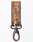 American Darling ADKR210E Hand Tooled Carved Genuine Leather Keyring