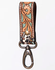 American Darling ADKR210E Hand Tooled Carved Genuine Leather Keyring
