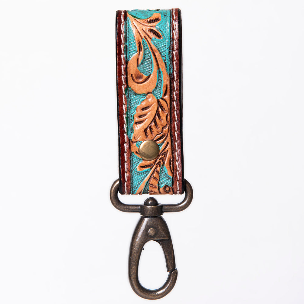 American Darling ADKR210K Hand Tooled Carved Genuine Leather Keyring