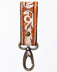 American Darling ADKR210M Hand Tooled Carved Genuine Leather Keyring