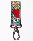 American Darling ADKR210S Hand Tooled Carved Genuine Leather Keyring