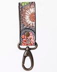 American Darling ADKR210S Hand Tooled Carved Genuine Leather Keyring