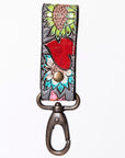 American Darling ADKR210S Hand Tooled Carved Genuine Leather Keyring