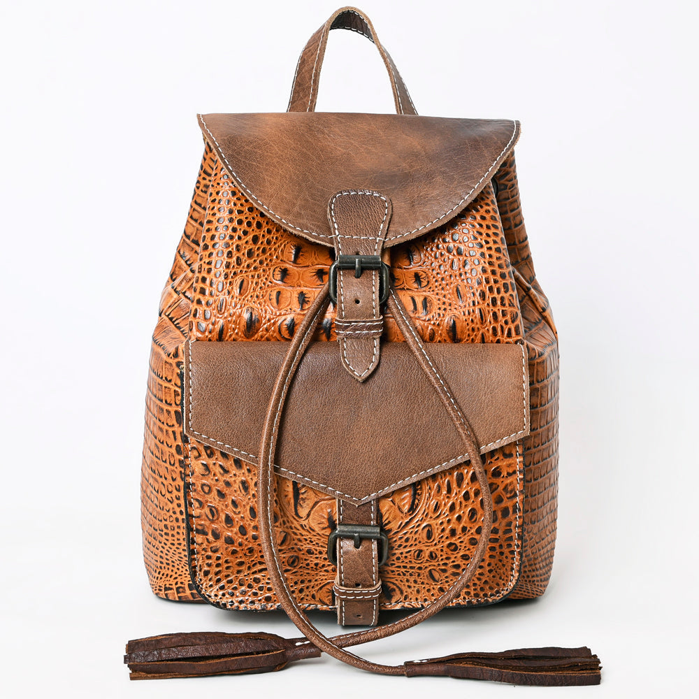 American Darling Crocodile Embossed Genuine Leather Women Bag Western Handbag Purse
