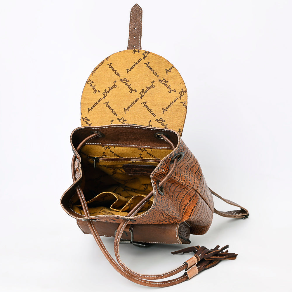 American Darling Crocodile Embossed Genuine Leather Women Bag Western Handbag Purse