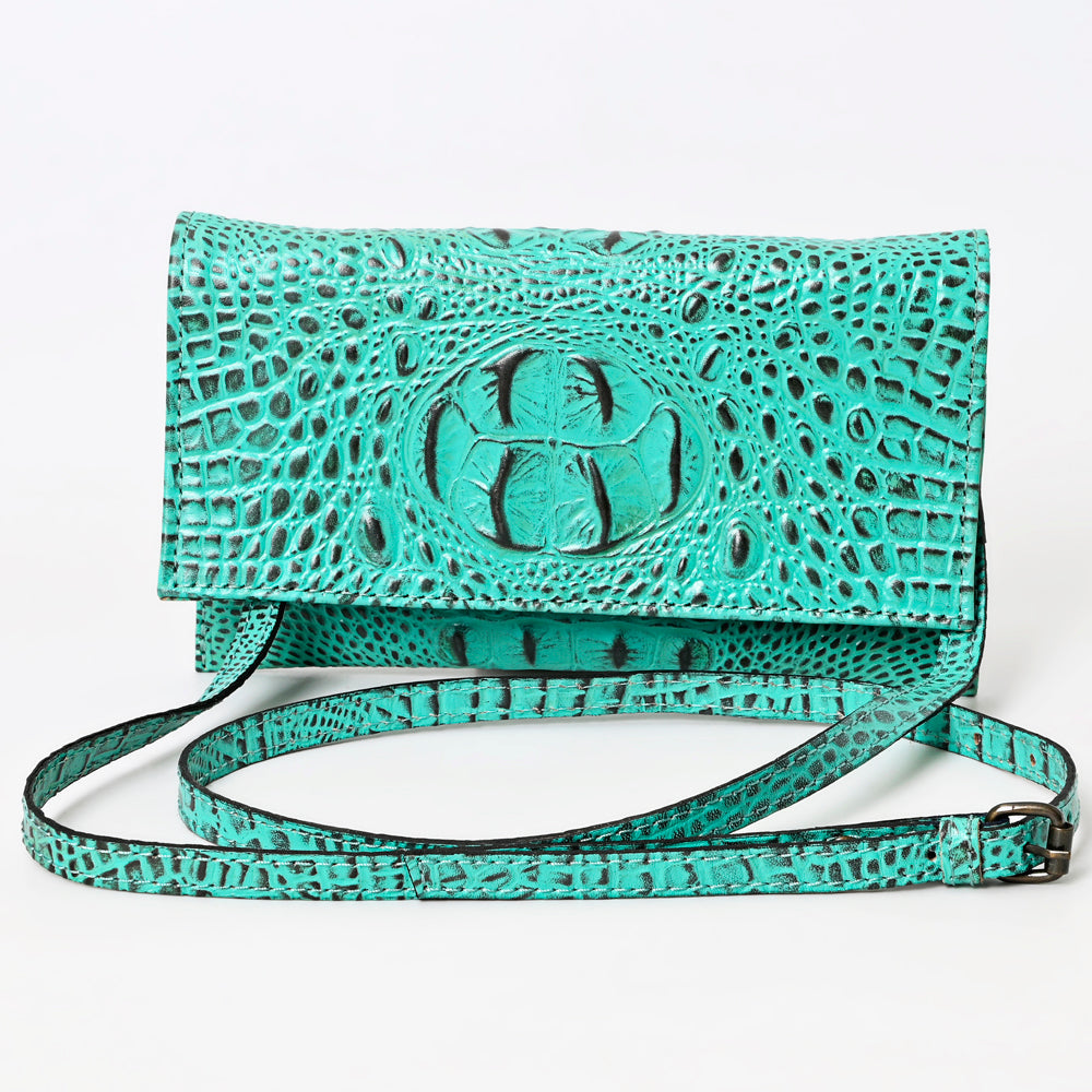 American Darling Crocodile Embossed Genuine Leather Women Bag Western Handbag Purse