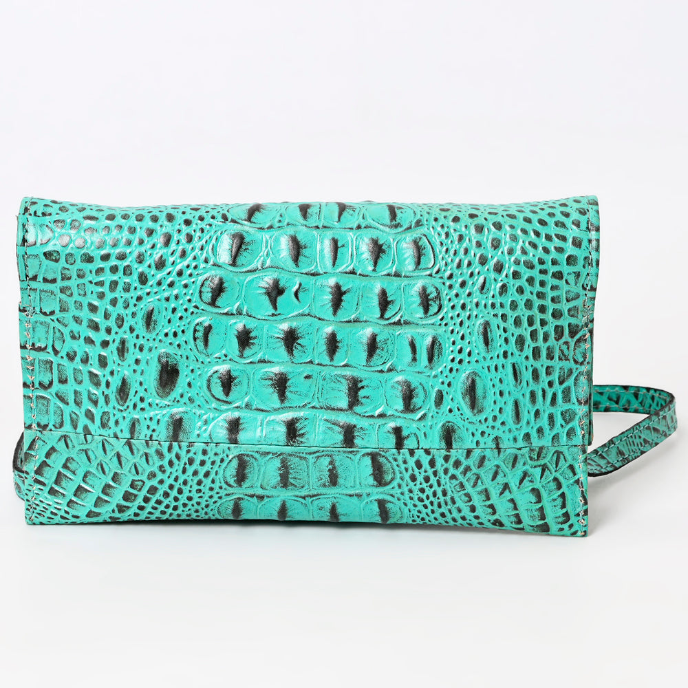 American Darling Crocodile Embossed Genuine Leather Women Bag Western Handbag Purse