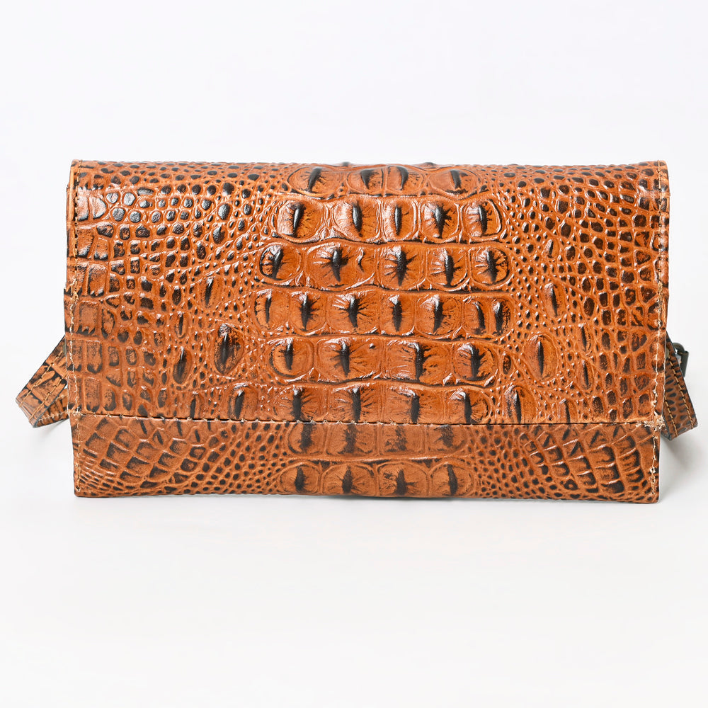 American Darling Crocodile Embossed Genuine Leather Women Bag Western Handbag Purse