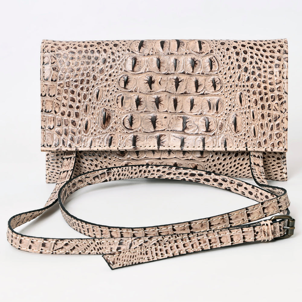 American Darling Crocodile Embossed Genuine Leather Women Bag Western Handbag Purse
