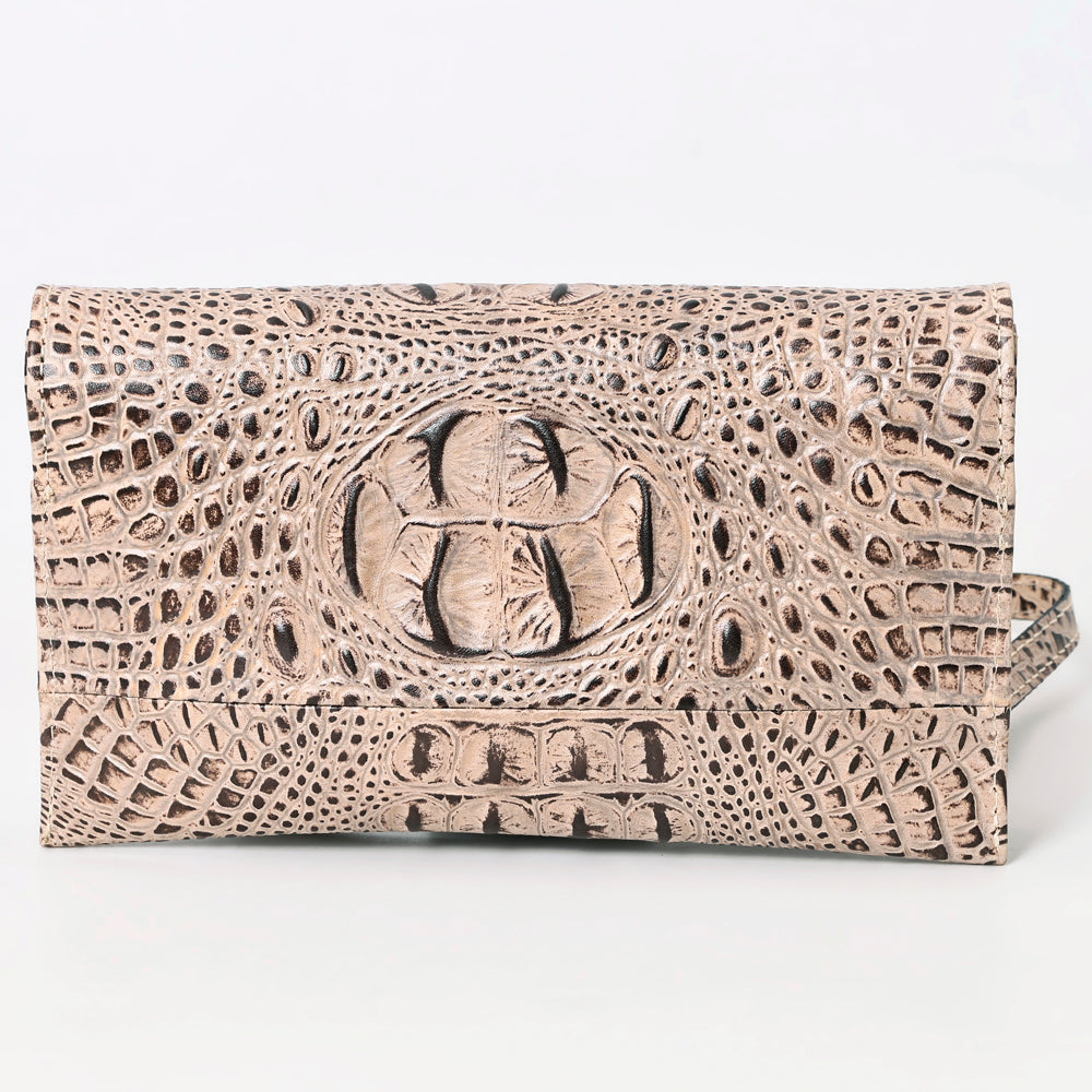 American Darling Crocodile Embossed Genuine Leather Women Bag Western Handbag Purse