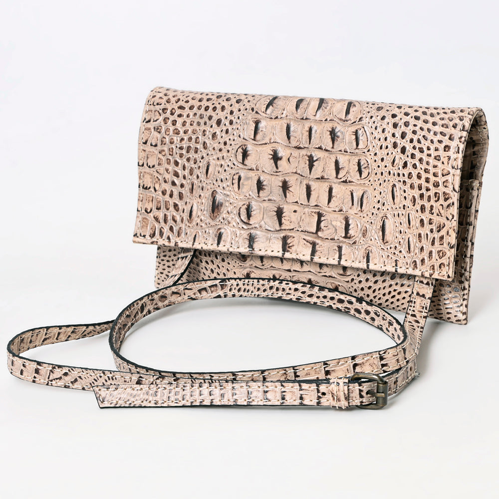 American Darling Crocodile Embossed Genuine Leather Women Bag Western Handbag Purse