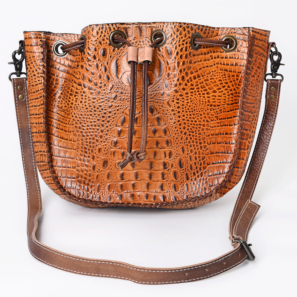 American Darling Crocodile Embossed Genuine Leather Women Bag Western Handbag Purse