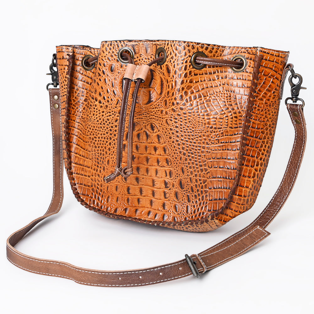 American Darling Crocodile Embossed Genuine Leather Women Bag Western Handbag Purse
